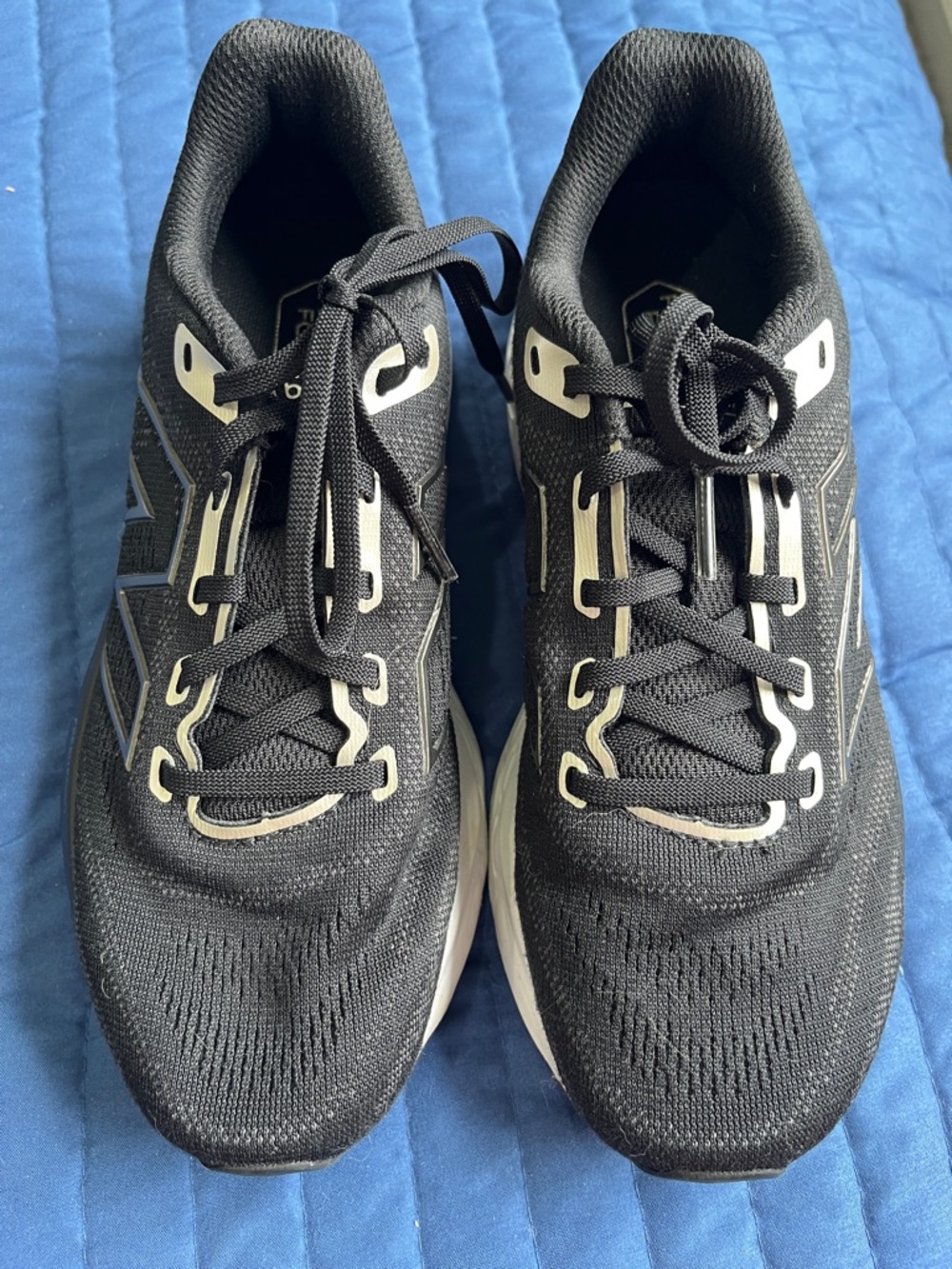 New Balance Black Athletic Running Sneakers with White Accents